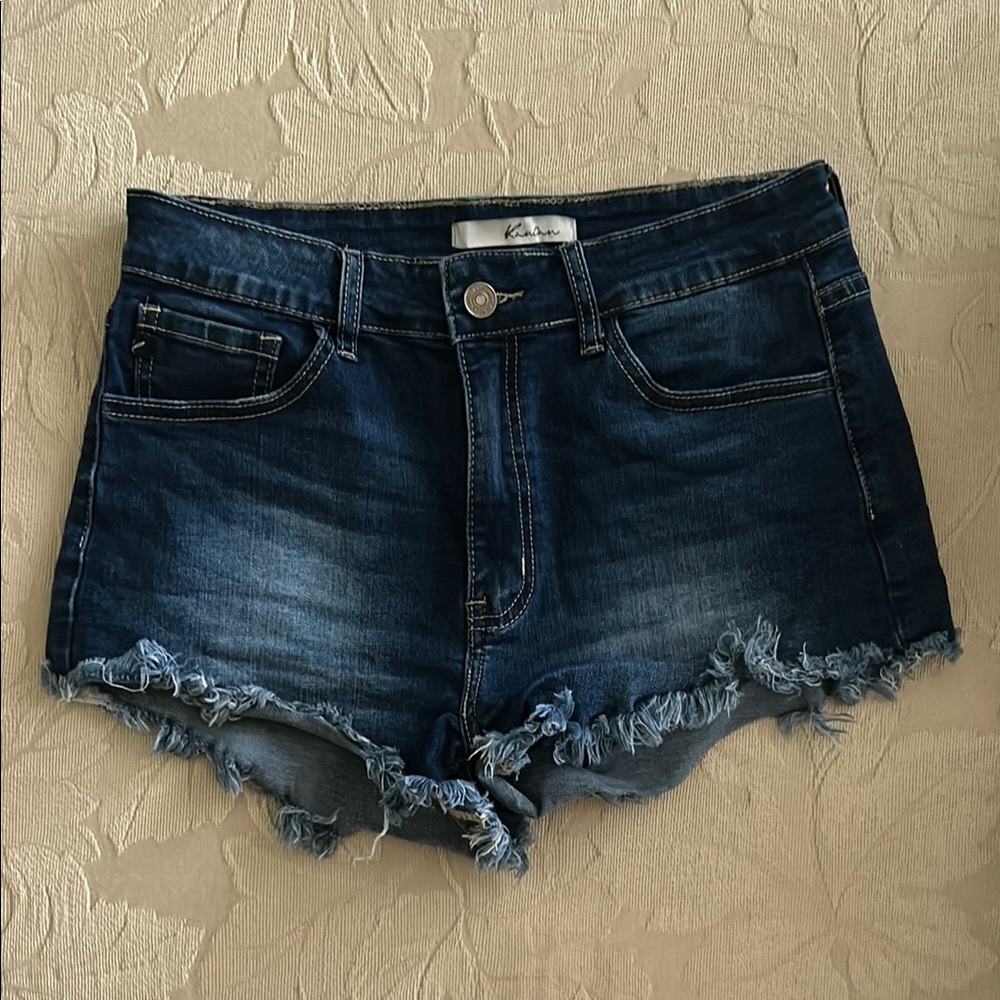 KanCan Blue Distressed Jean Shorts High-Waisted
